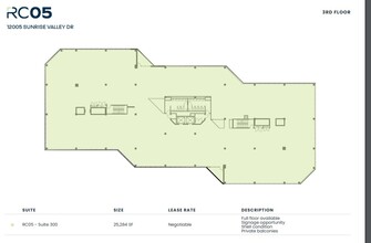 12001 Sunrise Valley Dr, Reston, VA à louer Plan d’étage– Image 1 sur 1
