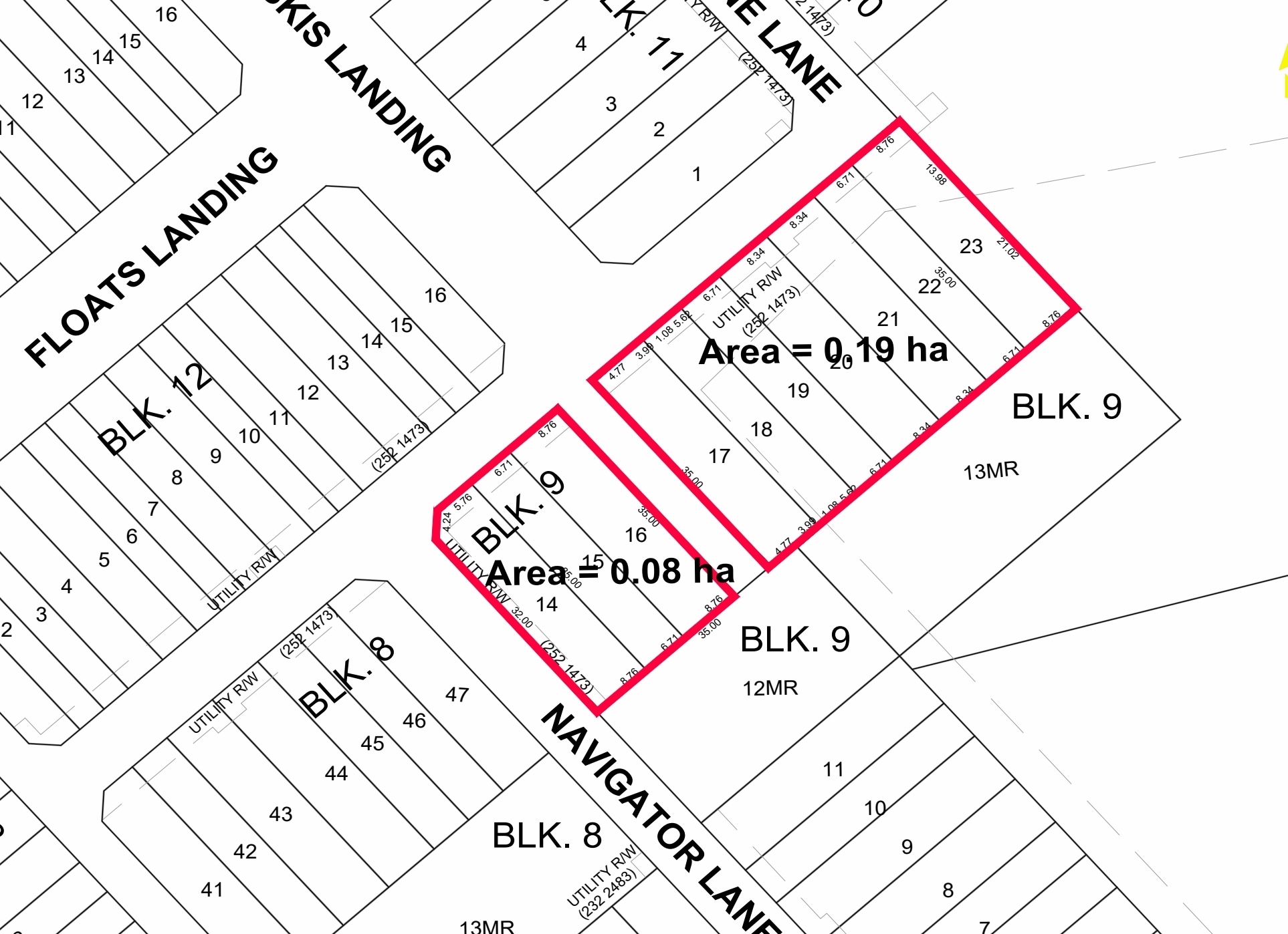 5203-5225 NW Biplane Ln, Edmonton, AB à vendre Plan cadastral– Image 1 sur 2