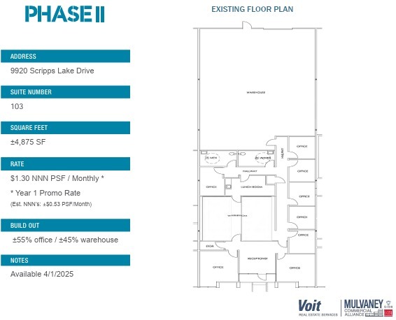 9909 Hibert St, San Diego, CA à louer Plan d’étage– Image 1 sur 1