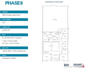 9909 Hibert St, San Diego, CA à louer Plan d’étage– Image 1 sur 1