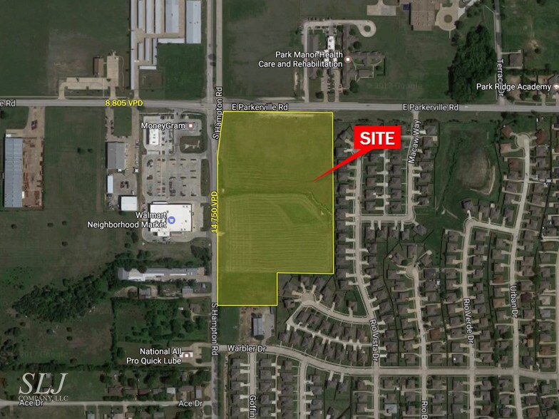 S Hampton Rd & E Parkerville Rd, DeSoto, TX à vendre - Aérien – Image 1 sur 3