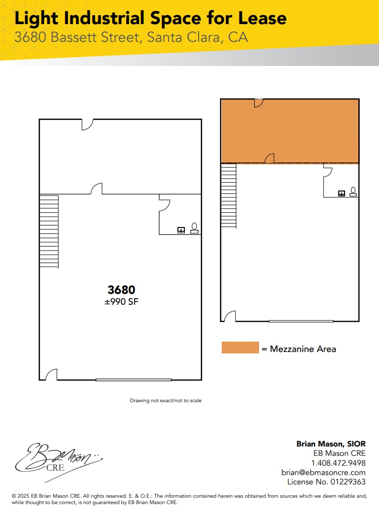3670-3684 Bassett St, Santa Clara, CA à louer Plan d’étage– Image 1 sur 1