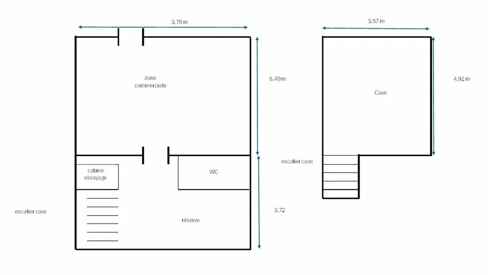 Local commercial dans Arcachon à louer - Plan d’étage – Image 2 sur 2
