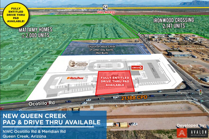 NWC Ocotillo & Meridian, Queen Creek, AZ à louer - Plan de site – Image 1 sur 5