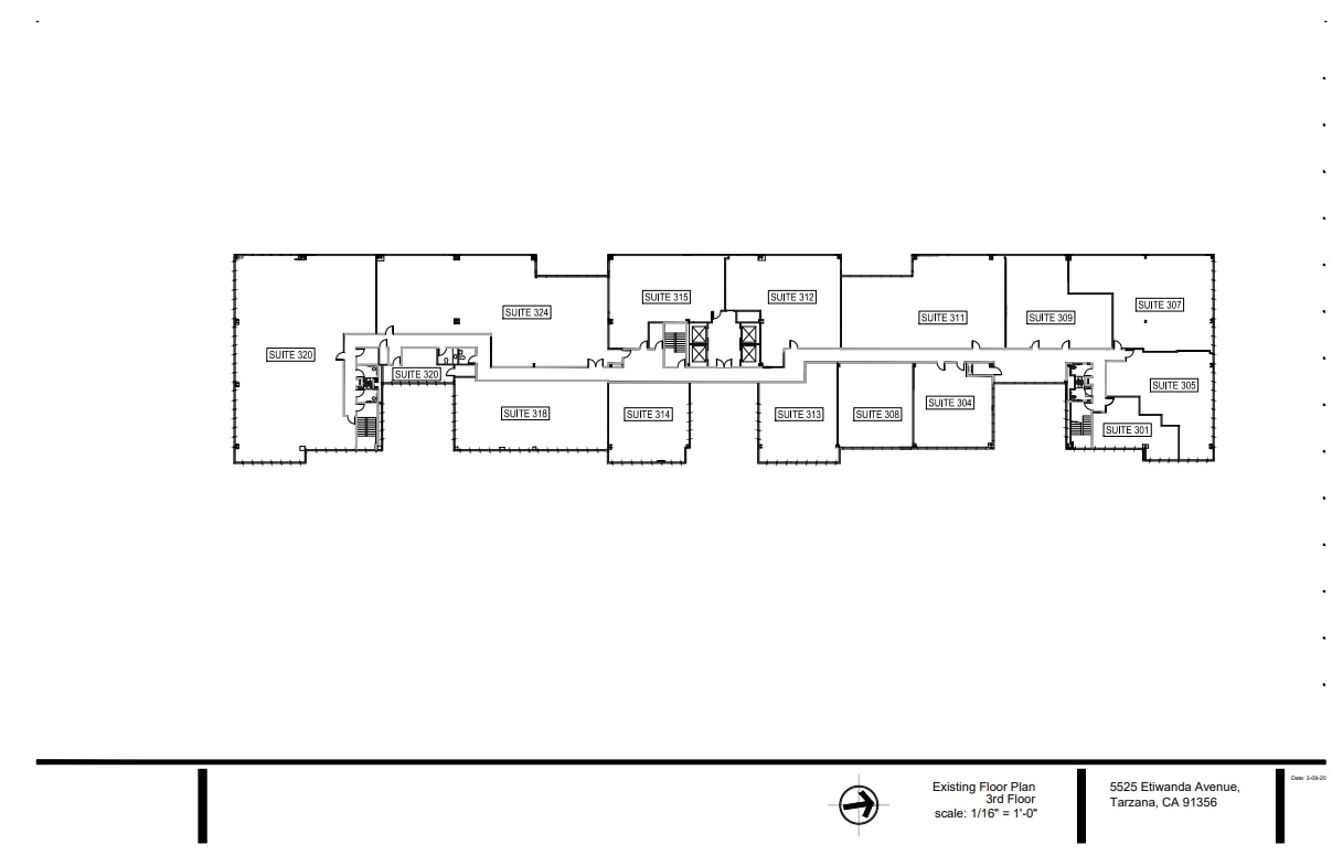 5525 Etiwanda Ave, Tarzana, CA à louer Plan d’étage– Image 1 sur 2