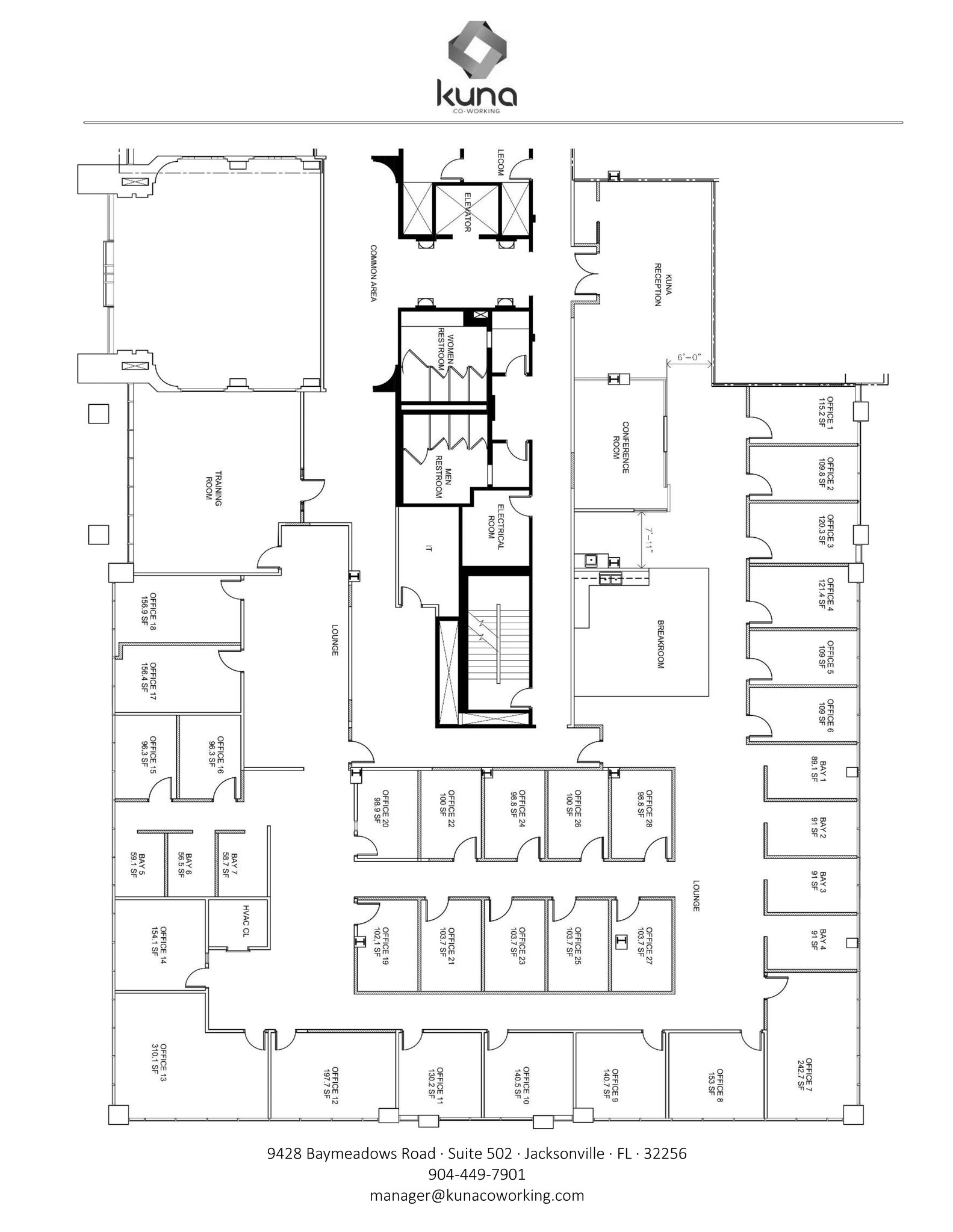 7751 Belfort Pky, Jacksonville, FL à louer Plan de site– Image 1 sur 1