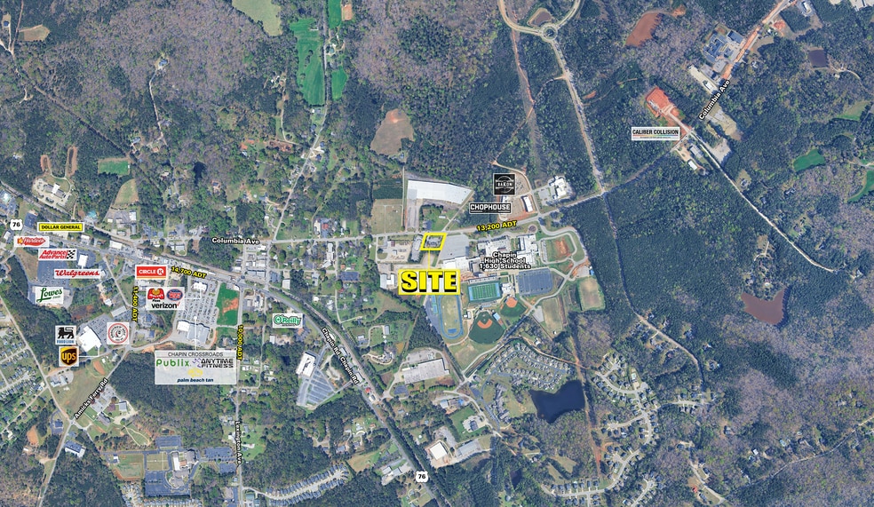 260 Columbia Ave, Chapin, SC à vendre - Aérien – Image 2 sur 3