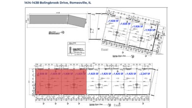 1414-1440 Bolingbrook Dr, Romeoville, IL à louer Plan d’étage– Image 1 sur 1