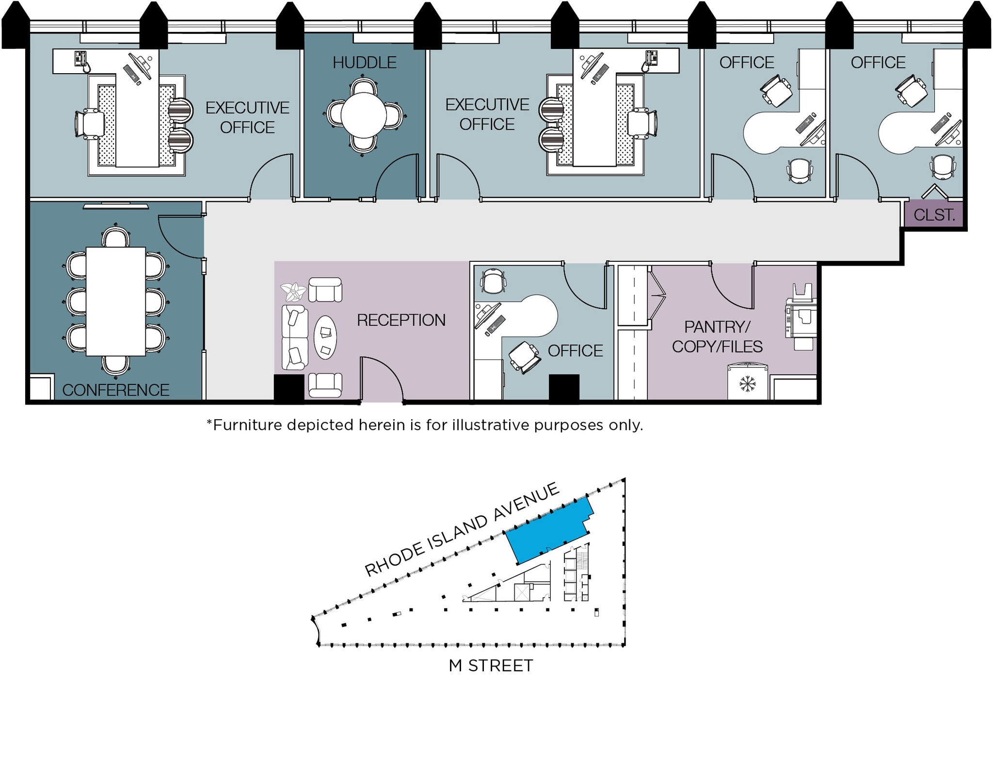 1730 Rhode Island Ave NW, Washington, DC à louer Plan d’étage– Image 1 sur 1