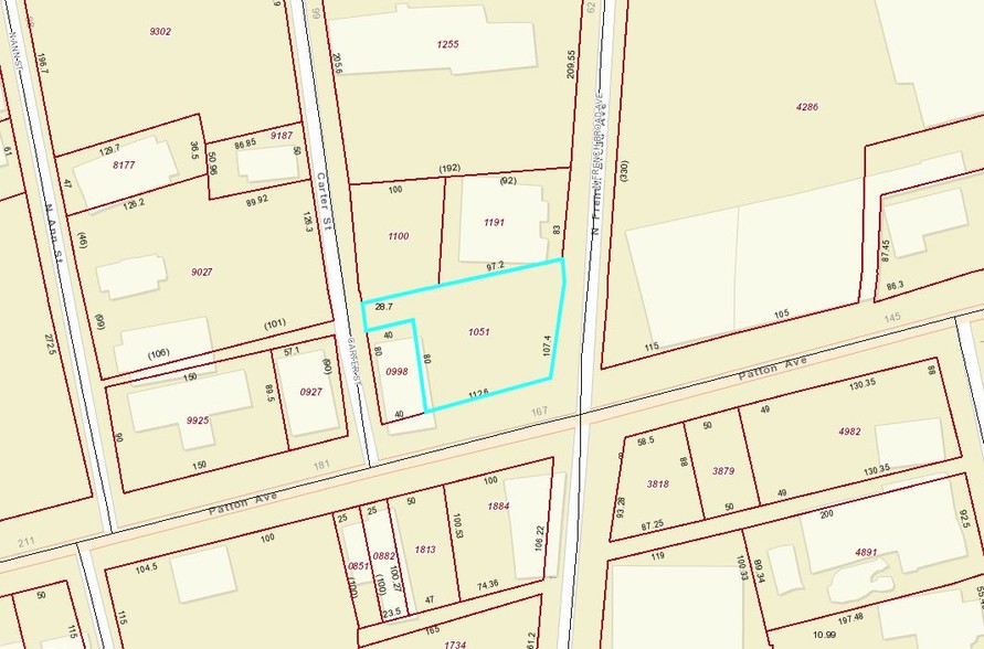 167 Patton Ave, Asheville, NC à louer - Plan cadastral – Image 2 sur 4
