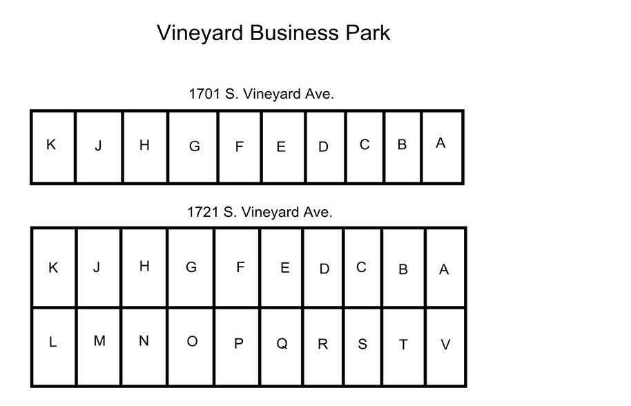 1701 S Vineyard Ave, Ontario, CA à louer - Plan de site – Image 3 sur 3