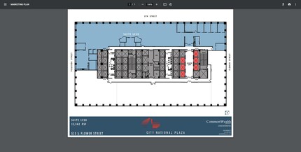 515 S Flower St, Los Angeles, CA à louer Plan d’étage– Image 1 sur 1