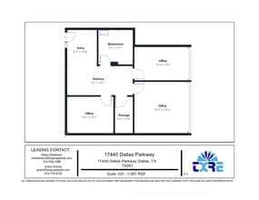 17440 N Dallas Pky, Dallas, TX à louer Plan d’étage– Image 1 sur 1