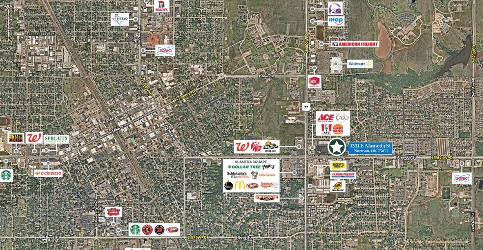 1331 Alameda St, Norman, OK à vendre - Aérien – Image 2 sur 2