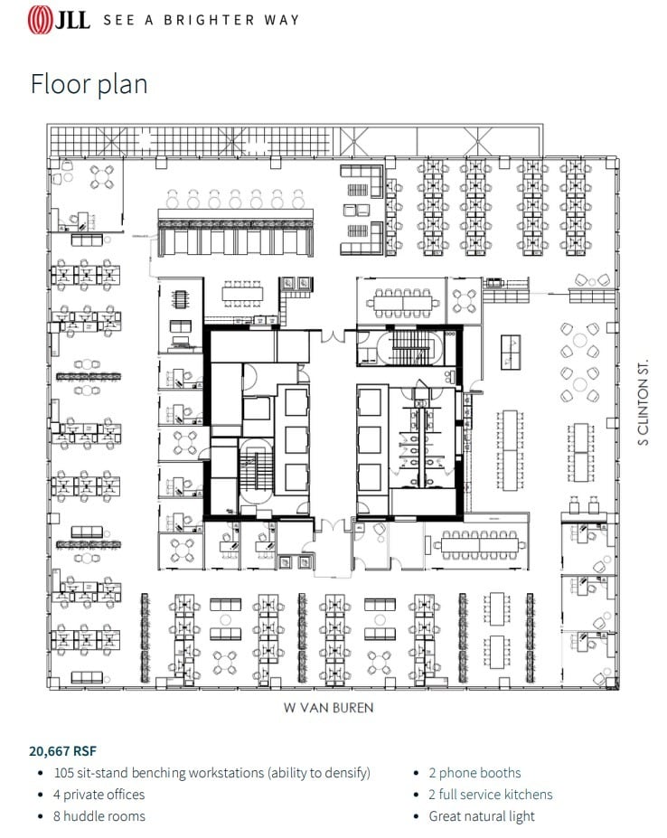 550 W Van Buren St, Chicago, IL à louer Plan d’étage– Image 1 sur 7
