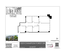 13231 Champion Forest Dr, Houston, TX à louer Plan d’étage– Image 1 sur 1