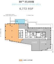 950 F St NW, Washington, DC à louer Plan d’étage– Image 1 sur 2