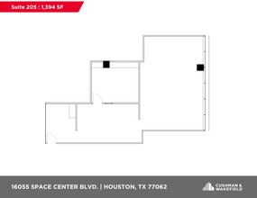 16055 Space Center Blvd, Houston, TX à louer Plan d’étage– Image 1 sur 1