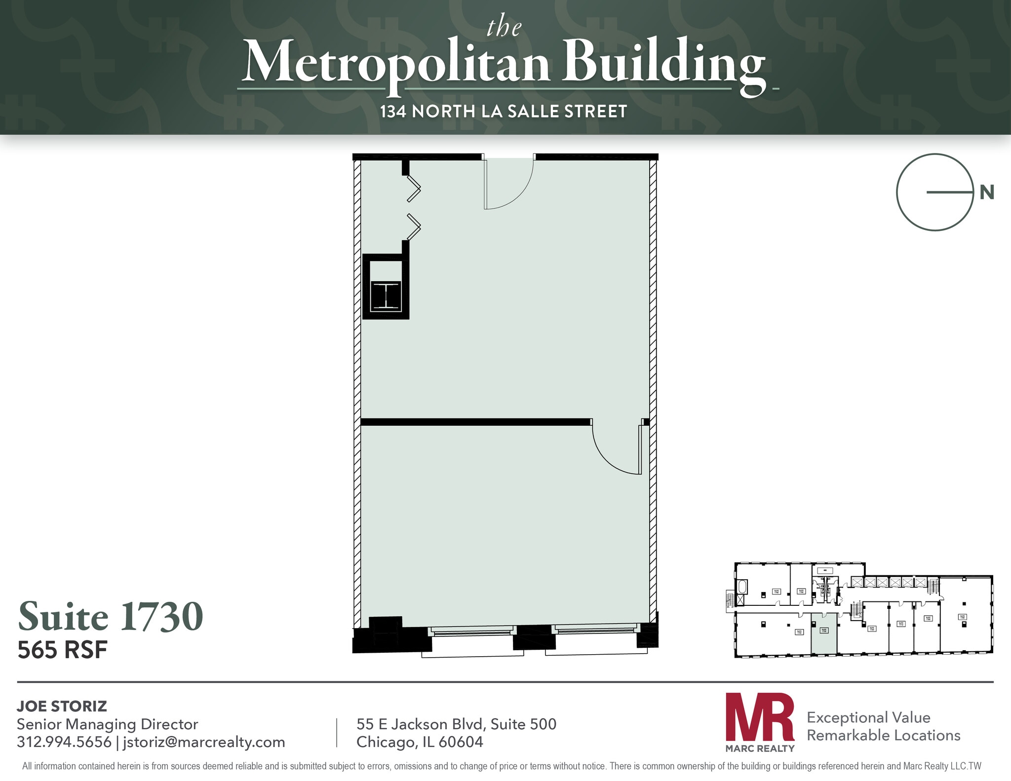 134 N LaSalle St, Chicago, IL à louer Plan d’étage– Image 1 sur 1