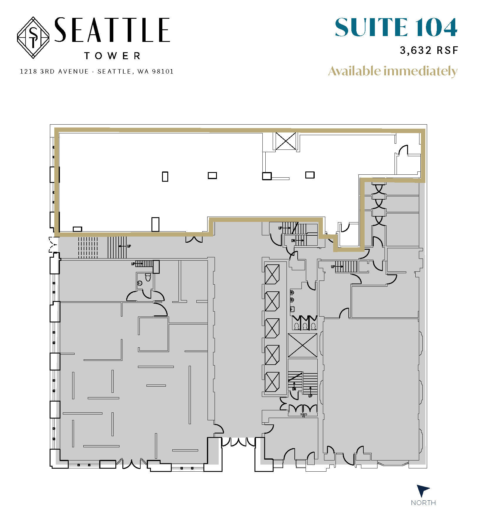 1218 3rd Ave, Seattle, WA à louer Plan d’étage– Image 1 sur 1