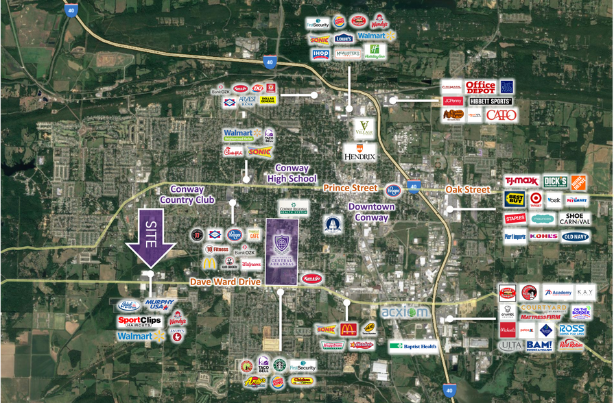 Dave Ward Dr, Conway, AR à vendre - Aérien – Image 2 sur 2