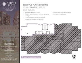 10500 NE 8th St, Bellevue, WA à louer Plan d’étage– Image 1 sur 1