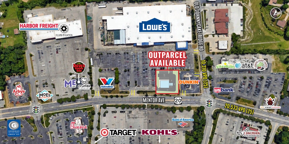 9600 Mentor Ave, Mentor, OH à louer - Aérien – Image 1 sur 3