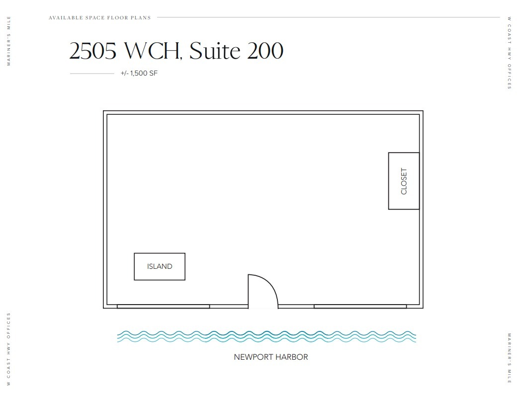 2507 W Coast Hwy, Newport Beach, CA à louer Plan d’étage– Image 1 sur 1