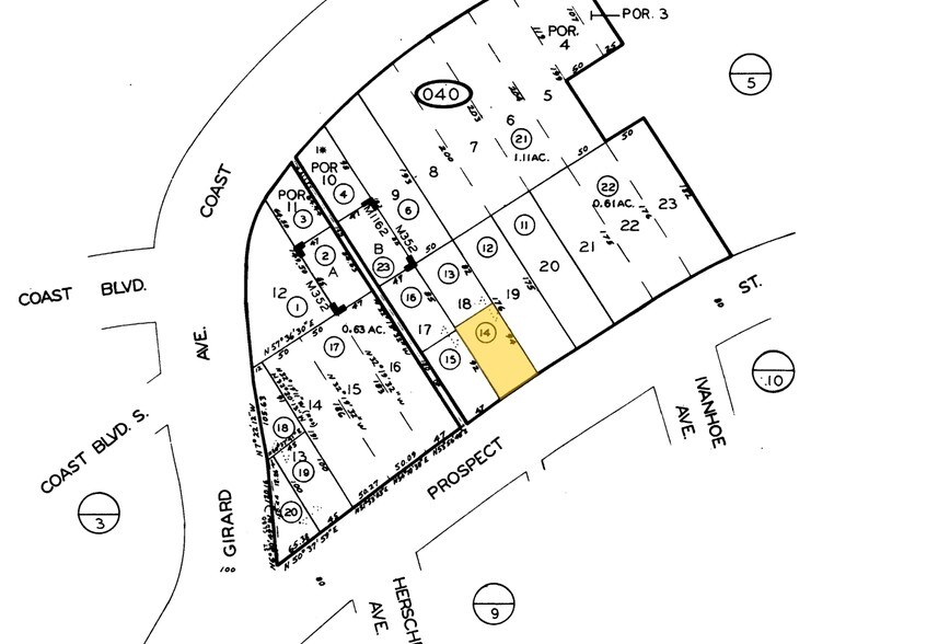 1150-1152 Prospect St, La Jolla, CA à louer - Plan cadastral – Image 2 sur 3