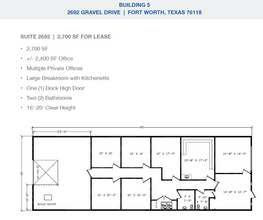 2501-2519 Gravel Dr, Fort Worth, TX à louer Plan d’étage– Image 1 sur 1