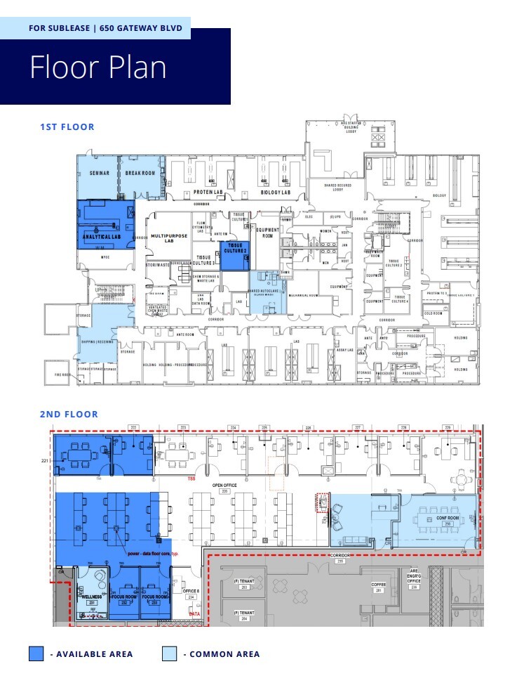 650 Gateway Blvd, South San Francisco, CA à louer Plan d’étage– Image 1 sur 9