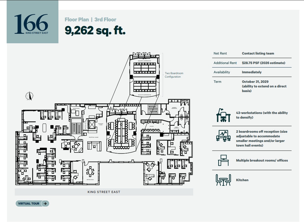 168 King St E, Toronto, ON à louer Plan d’étage– Image 1 sur 1