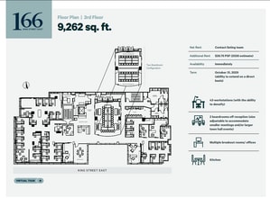168 King St E, Toronto, ON à louer Plan d’étage– Image 1 sur 1