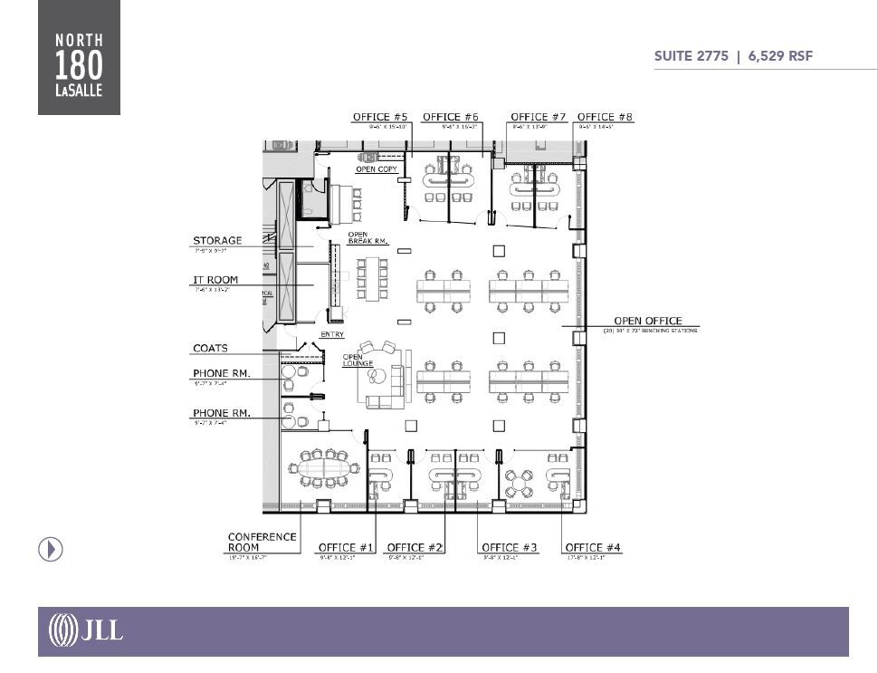 180 N LaSalle St, Chicago, IL à louer Plan d’étage– Image 1 sur 1