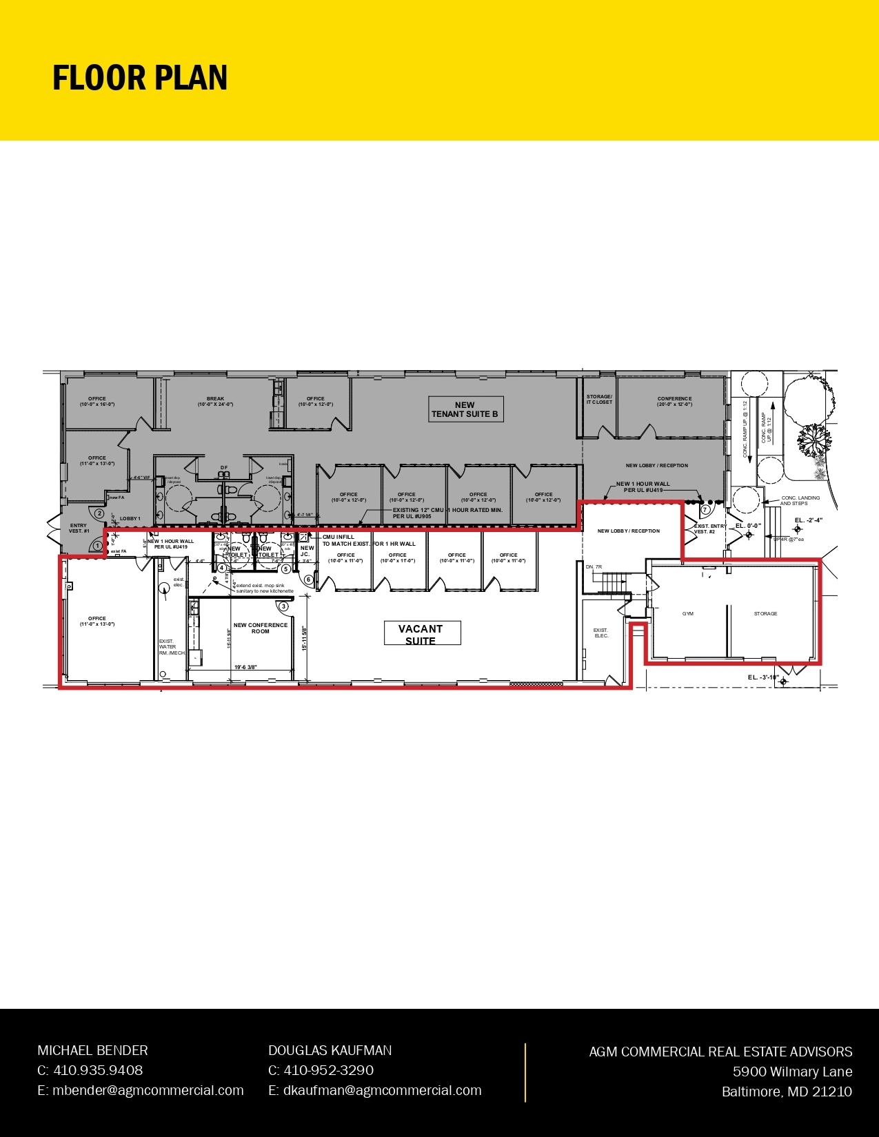 307 S Eaton St, Baltimore, MD à vendre Plan d’étage– Image 1 sur 1