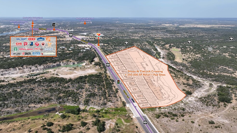 SH 281 & Fm 2147, Marble Falls, TX à louer - Photo de l’immeuble – Image 1 sur 2