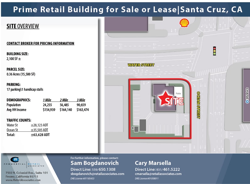 745 Ocean St, Santa Cruz, CA à louer - Plan de site – Image 2 sur 2