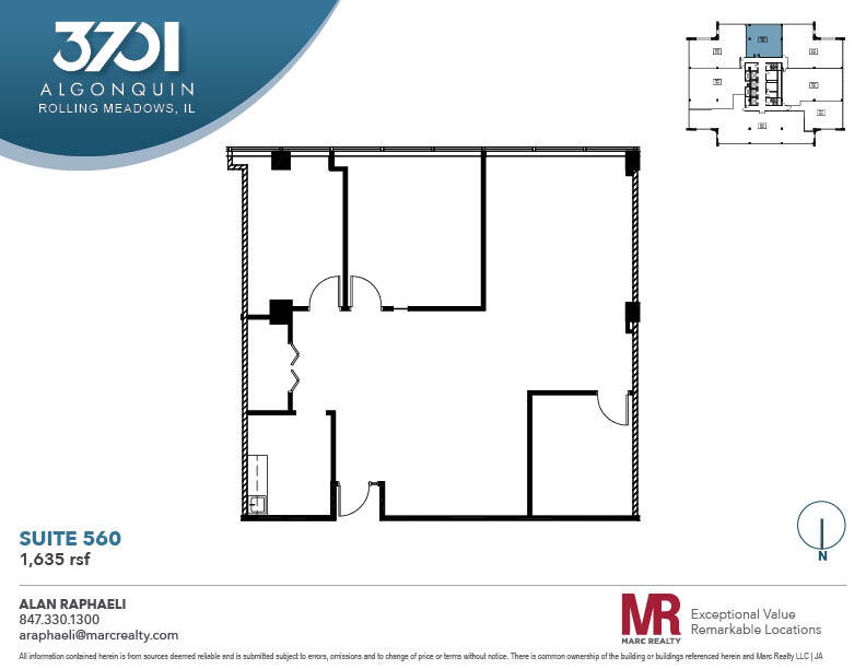 3701 Algonquin Rd, Rolling Meadows, IL à louer Plan d’étage– Image 1 sur 7