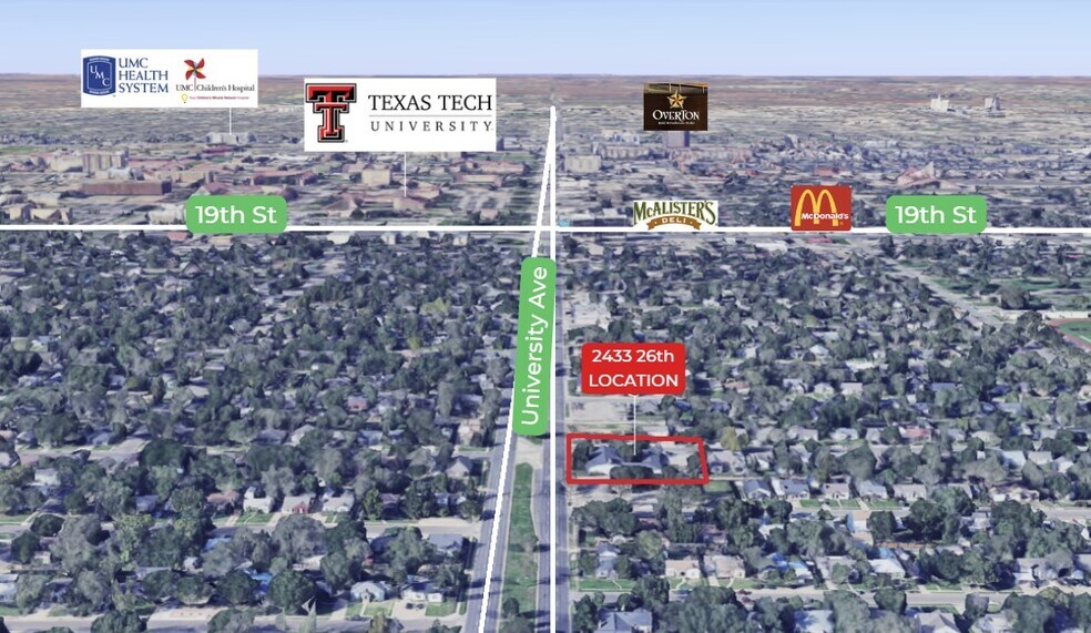 2433 26th St, Lubbock, TX à louer - Photo de l’immeuble – Image 1 sur 9
