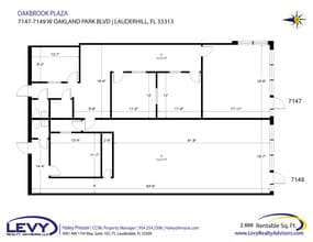 7101-7225 W Oakland Park Blvd, Lauderhill, FL à louer Plan d’étage– Image 2 sur 4