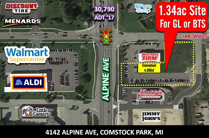 4048 Alpine Ave NW, Comstock Park, MI à vendre - Photo de l’immeuble – Image 1 sur 5