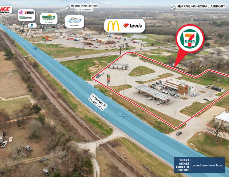 1637 N Market St, Hearne, TX à vendre - Aérien – Image 2 sur 4