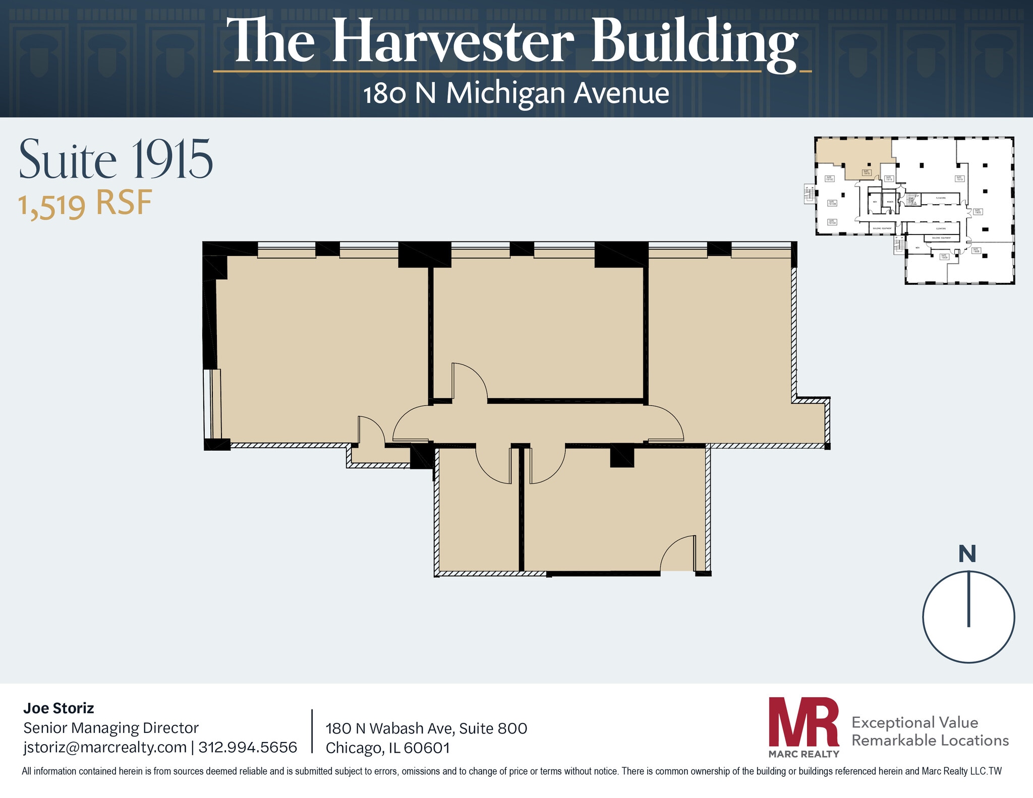 180 N Michigan Ave, Chicago, IL à louer Plan d’étage– Image 1 sur 8