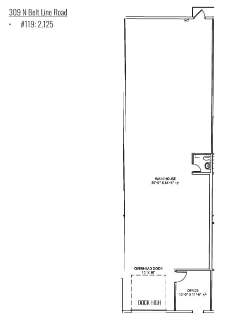 350 S Belt Line Rd, Irving, TX à louer Plan d’étage– Image 1 sur 1