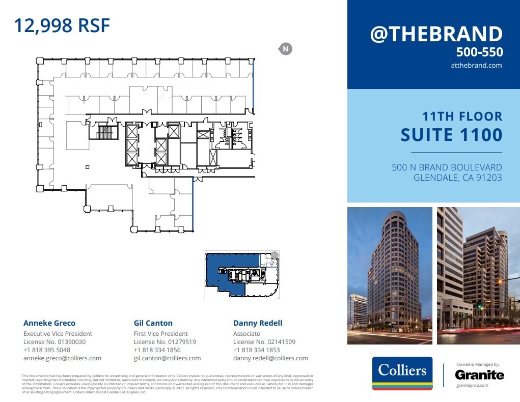 500-550 N Brand Blvd, Glendale, CA à louer Plan d’étage– Image 1 sur 1