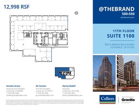 500-550 N Brand Blvd, Glendale, CA à louer Plan d’étage– Image 1 sur 1