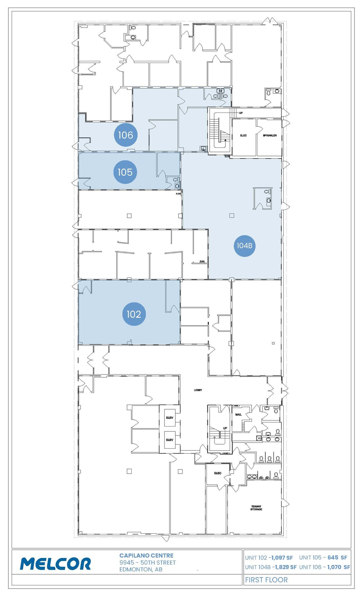 9945 50 St NW, Edmonton, AB à louer Plan d’étage– Image 1 sur 1