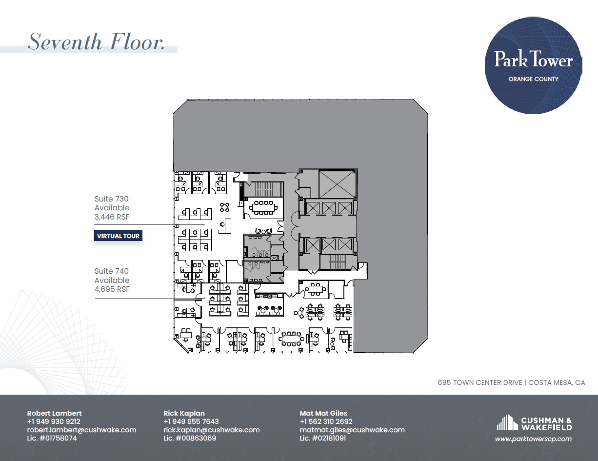 650 Town Center Dr, Costa Mesa, CA à louer Plan d’étage– Image 1 sur 1