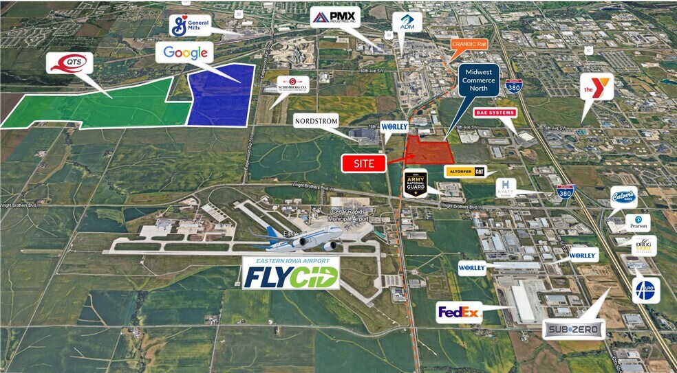 Lot 8 Innovation Dr, Cedar Rapids, IA à vendre - Aérien – Image 1 sur 2