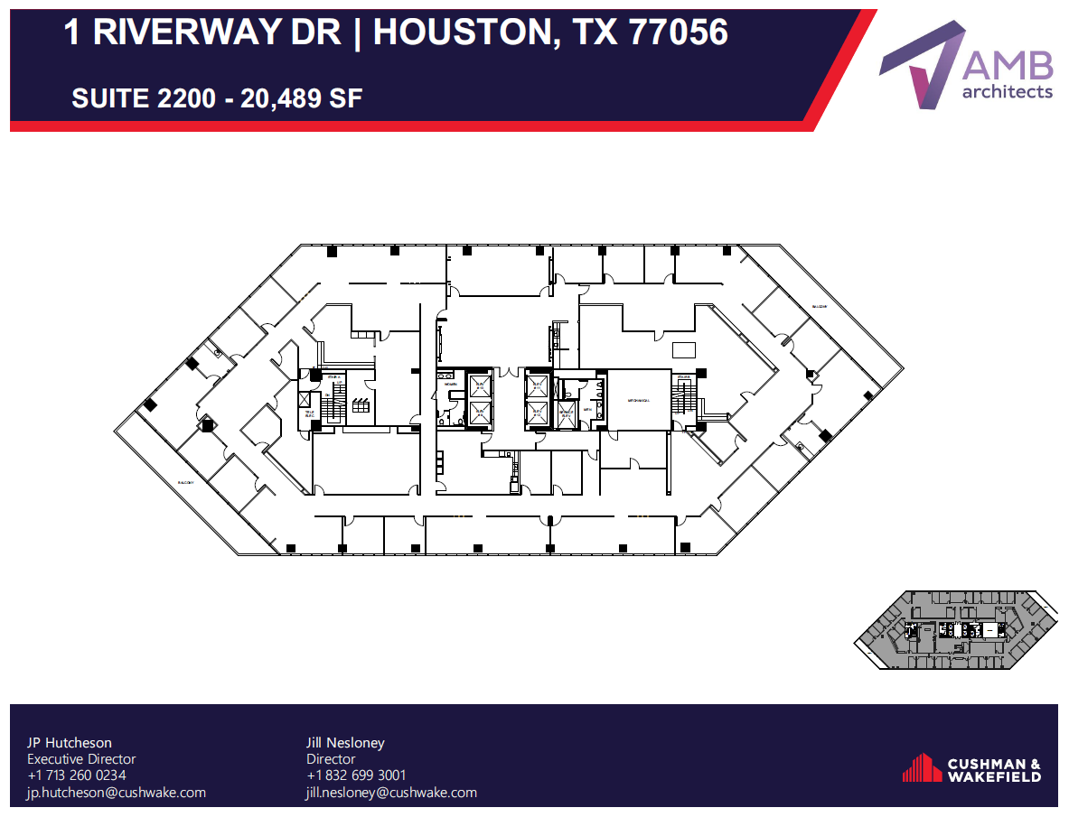 1 Riverway, Houston, TX à louer Plan d’étage– Image 1 sur 1